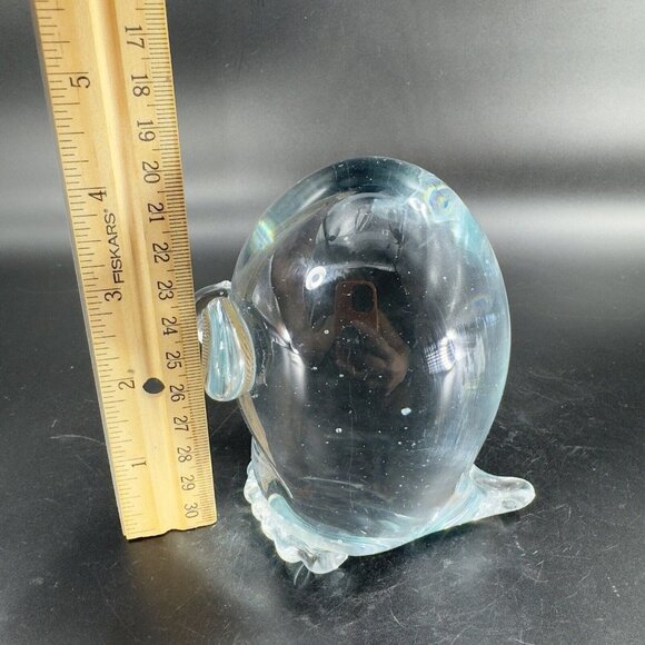 Lucio Zanetti Murano Clear Glass Big Eyed Bird Owl Whimsical Italian Glass VTG - Picture 5 of 15